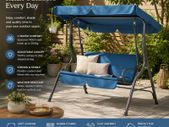 Outdoor Garden Swing Bench with Canopy  2 Seater 140cm  Hollywood Swing 200kg