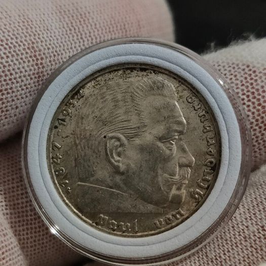 2 Reichsmark 1938 G Karlsruhe WW2 Silver Coin third Reich