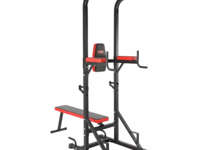 Power Rack With Foldable Bench