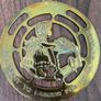 Vintage Decorative Brass Plaque Image 2