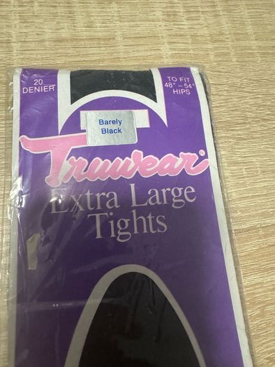 BNWT Truwear Extra Large Barely Black Tights 20 Denier To Fit 48''-54'' Hips Free post