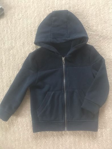 Boys Navy Zip Up Hoodie (2-3yrs)