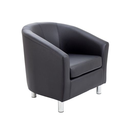 Tub Waiting room / Reception Armchair metal feet - Faux Leather