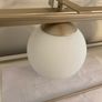 4 Light Opal Globe Bar Pendant Satin Gold Image 3