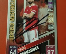 Signed Match Attax collector cards