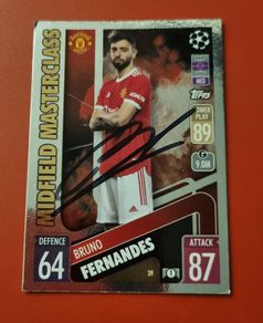 Signed Match Attax collector cards
