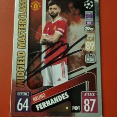 Signed Match Attax collector cards