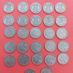 27 English Sixpence's Date Run, including key date 1952