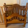 Solid wood bed frame and mattress Image 2