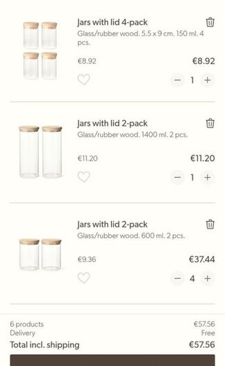 Glass Jar Storage Set x14: Sostrene Grene