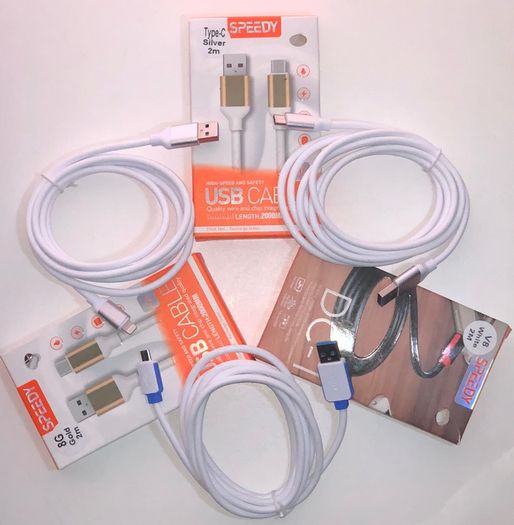 2M Charging Cable Lightning to USB / Type-C Cable /Micro USB