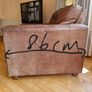 brown leather sofa and arm chair Image 8