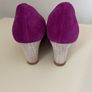 Clarks Wedge Suede Shoes Size 38 Image 3