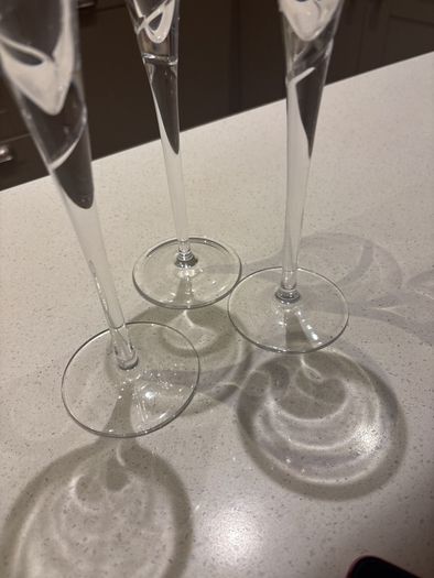 Louise Kennedy for Tipperary Crystal "Spindle Tree " Champagne Flutes (3)