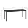 Garden Table Anthracite 190x90x74 cm Aluminium and Glass Image 5