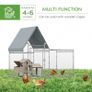 Walk In Chicken Run, Large Galvanized Chicken Coop Hen House Poultry Coops Cages Rabbit Hutch Metal Enclosure with Water-Resist Cover for Outdoor 200 x 105 x 172cm (FREE SHIPPING) Image 6