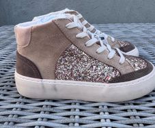 Zara High Top Sneaker with Glittery Detail (size 13.5)