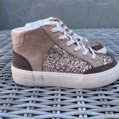 Zara High Top Sneaker with Glittery Detail (size 13.5)