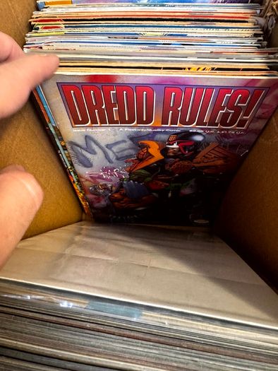 DC, Marvel Long Comic Box w 290 comics for Sale