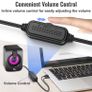 2.0 Wired Mini Speaker for PC,USB Powered 3.5 mm AUX,LED Light Up RGB Gaming Speakers for Computer,Laptop,Phone,Monitor (FREE POSTAGE) Image 2