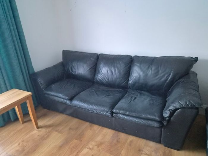 Black Leather Sofa