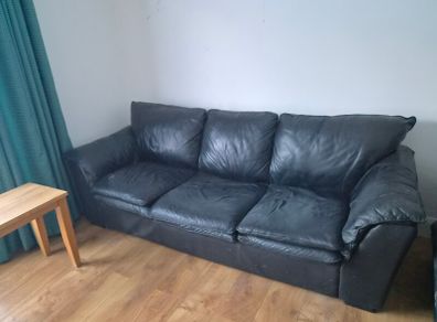 Black Leather Sofa