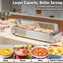 220v Commercial Electric Food Warmer Countertop Buffet with Glass Shield Image 9