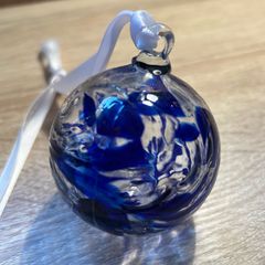 Handmade Blue Glass Globe