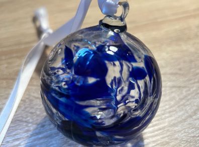 Handmade Blue Glass Globe