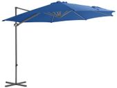 Cantilever Umbrella with Steel Pole Azure Blue 300 cm