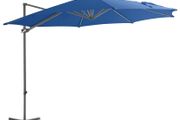 Cantilever Umbrella with Steel Pole Azure Blue 300 cm