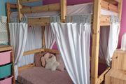 Flexa High Bed 180cm with safety rail, slanted ladder and matterace