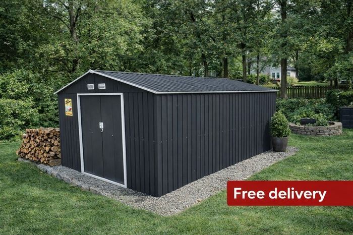 13 x 11ft Metal Shed Large