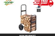 Firewood Log Cart with Pneumatic Wheels