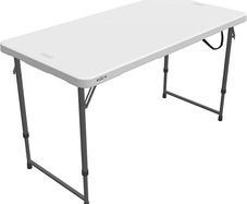 4 x 2 ft (122 x 61 cm) Rectangular Light Commercial Fold-in-Half Folding Table with 3 Adjustable Heights of 24/29/36 inch (FREE POSTAGE)