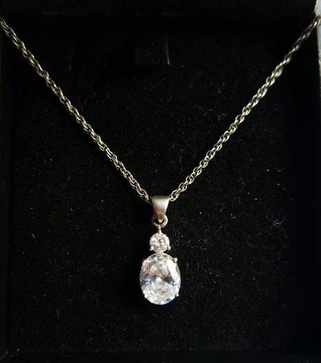 Vintage Sterling Silver 925 Pendant Necklace length 18" - 4,4g