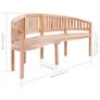 Banana Bench 200 cm Solid Teak Wood Image 6