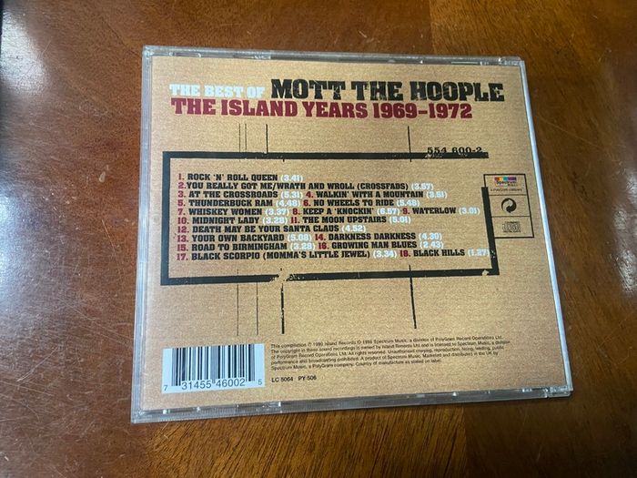 The Best of Mott The Hoople CD Island Years 1969-1972