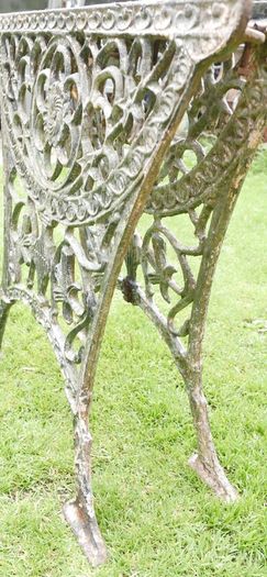 Antique Cast Iron Table Legs - Olde School Architectural Antiques (width 26" x height 25")