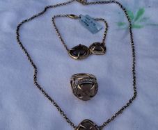 Sterling Silver and White Topaz Necklace/Bracelet/Ring (NOS)
