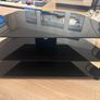 Black Tempered Glass 3-Tier TV Stand / Corner TV Unit Image 5