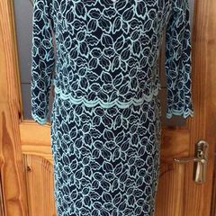 M&S Per Una Ladies Blue 2 Tier pencil dress size 12 includes Post