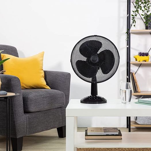 12" Inch, Lightweight, Portable Desk Fan, 3 Speed Settings, Wide-Angled Oscillation, Powerful Airflow, Quiet Operation, Perfect for Bedroom or Office (FREE SHIPPING)