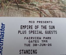 Empire of the sun , hotel   breakfast and dinner for 2