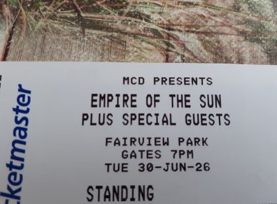 Empire of the sun , hotel   breakfast and dinner for 2