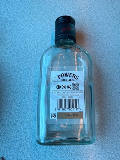 Jameson powers Whiskey gin vodka empty mini bottles