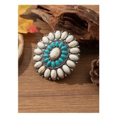 Boho Style Accessory with Turquoise & White Stones - unique gift + matching earrings & necklaces available