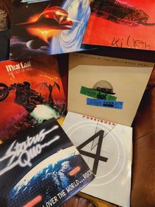Vinyl Records x 6 The Beatles, zz Top, Foreigner, Quo, Meatloaf Etc.