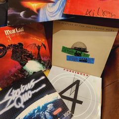 Vinyl Records x 6 The Beatles, zz Top, Foreigner, Quo, Meatloaf Etc.