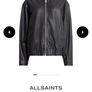 black real leather bomber Image 3